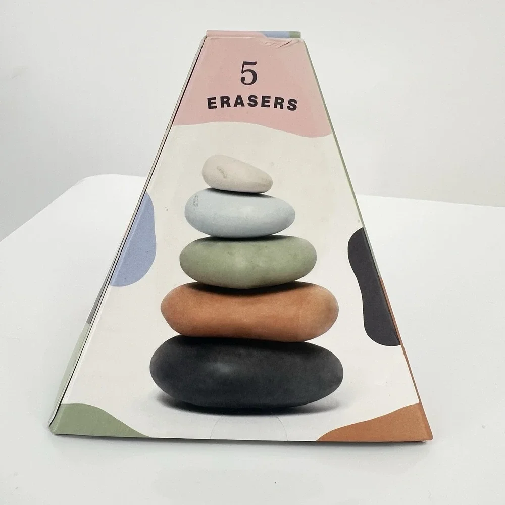 Stacking Stones: Eraser Set Novelty Gift, Artist Gift, Writer Gift - NEW/SEALED